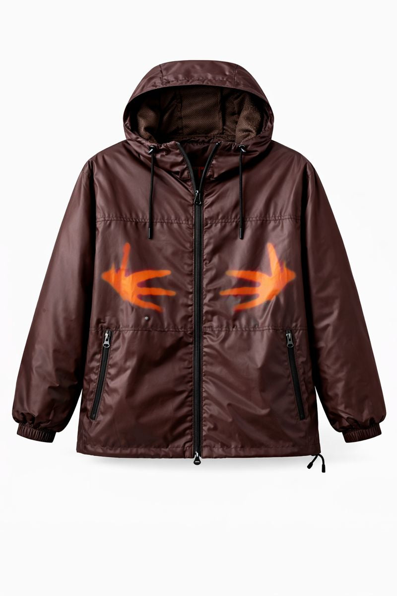 SHFLABX Reactive Shell Jacket｜Black Red → Reactive Orange