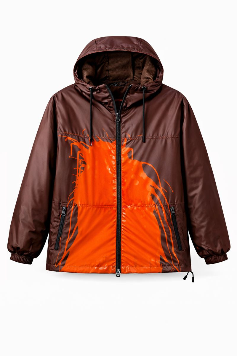 SHFLABX Reactive Shell Jacket｜Black Red → Reactive Orange